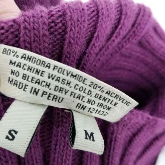 Lombaggi Knitwear Women's Purple Angora Polymide/Acrylic Midi Knit Dress Size S - Picture 10 of 10